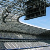 Konstruktion der Außenfassade aus Stahl - Allianz Arena